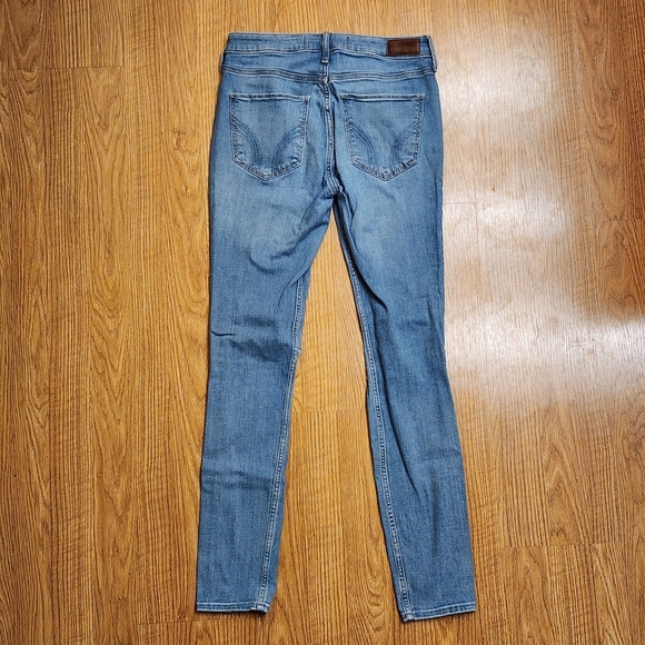 Hollister Light Wash High-rise Super Skinny Women's Blue Jeans Size 9L W29 L30 - Picture 8 of 14